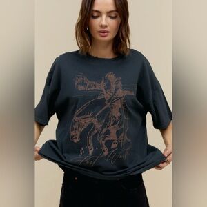 DAYDREAMER FORT WORTH TEE vintage black Small NWOT